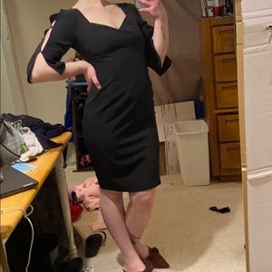 Black Ashley Graham lined formal dress
